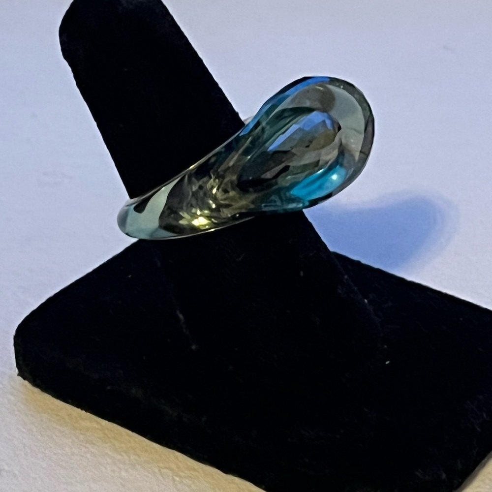 Authentic Swarovski Statement Ring Double Tear Dr… - image 4